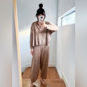 Cordera cotton knit pants